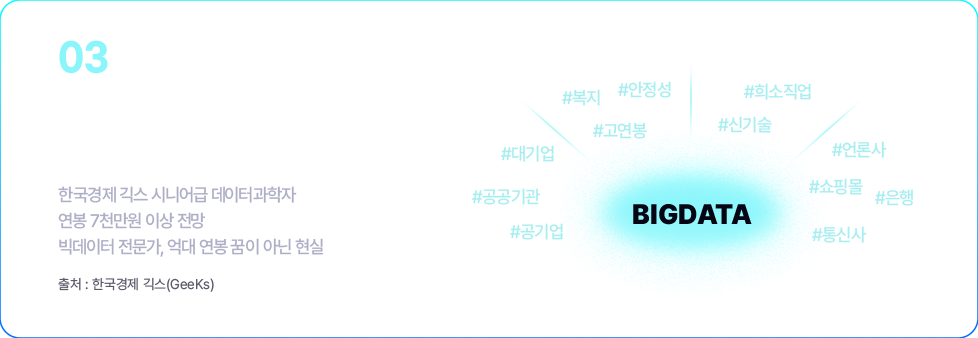 빅데이터 전문가 기업에서 모셔간다